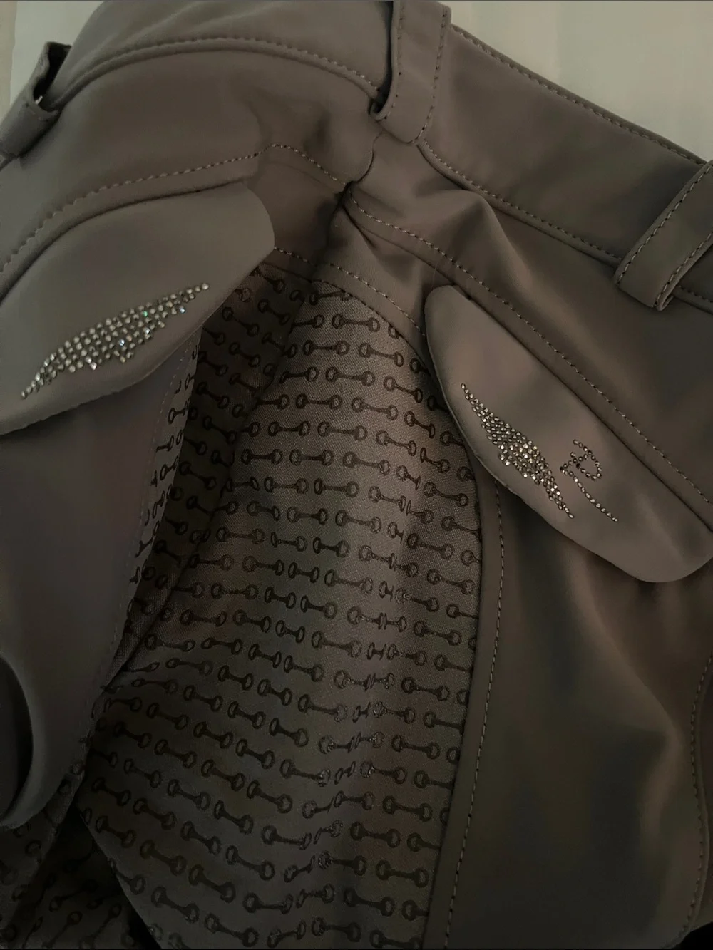 Pikeur Laure GR 38/6Taupe Equitation Breeches with Rhinestone Logo - Picture 7 of 16